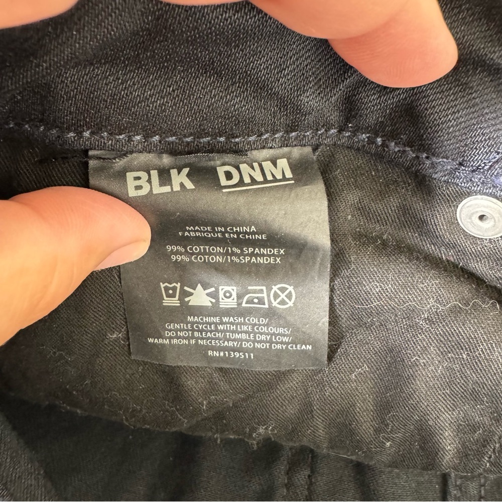 BLK DNM Jeans Black Skinny Fit Women‎ Size 29x30 Cotton Spandex - Picture 7 of 8